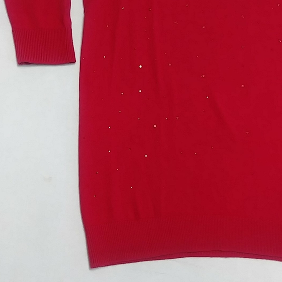 Red studded 3/4 sleeve top - Picture 4 of 8